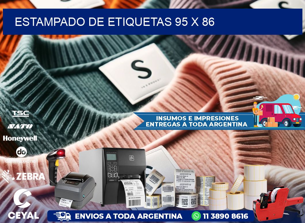 Estampado de etiquetas 95 x 86