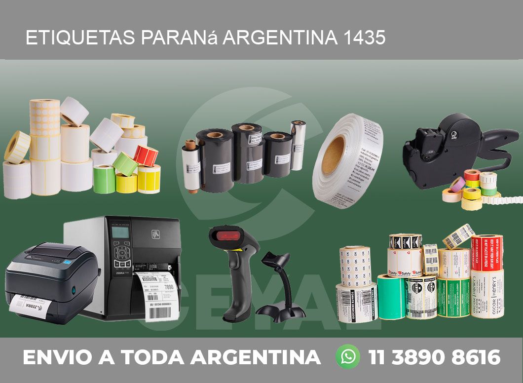 Etiquetas Paraná Argentina 1435