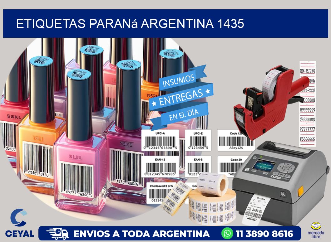 Etiquetas Paraná Argentina 1435