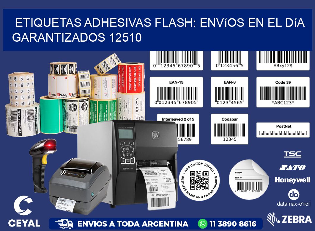 Etiquetas adhesivas Flash: Envíos en el Día Garantizados 12510