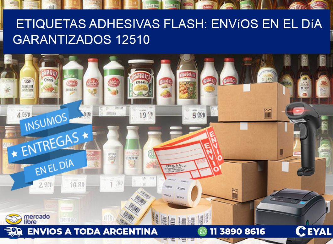 Etiquetas adhesivas Flash: Envíos en el Día Garantizados 12510