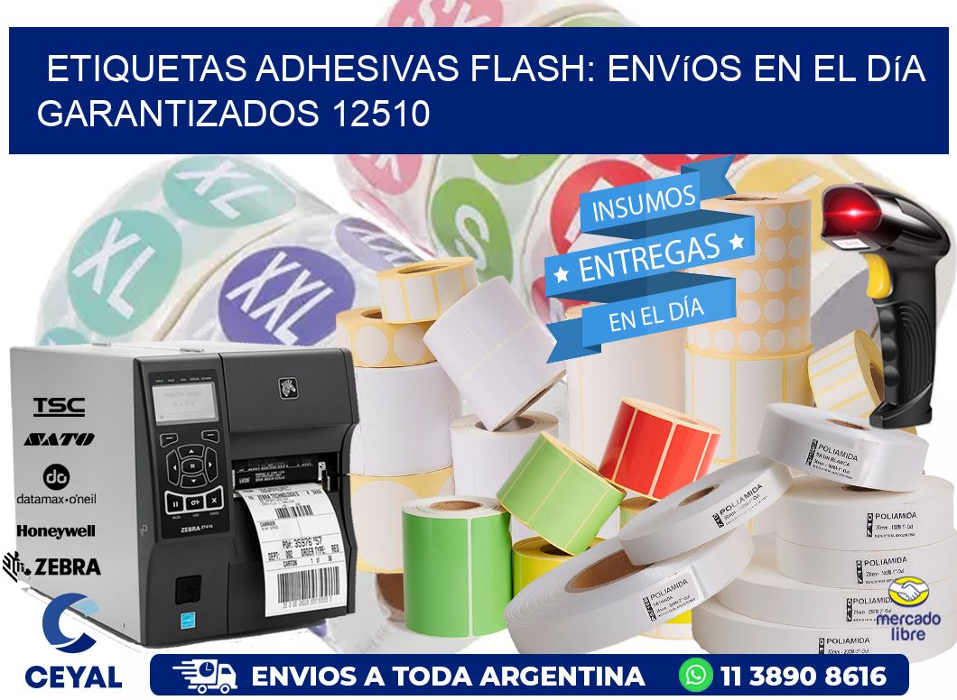 Etiquetas adhesivas Flash: Envíos en el Día Garantizados 12510