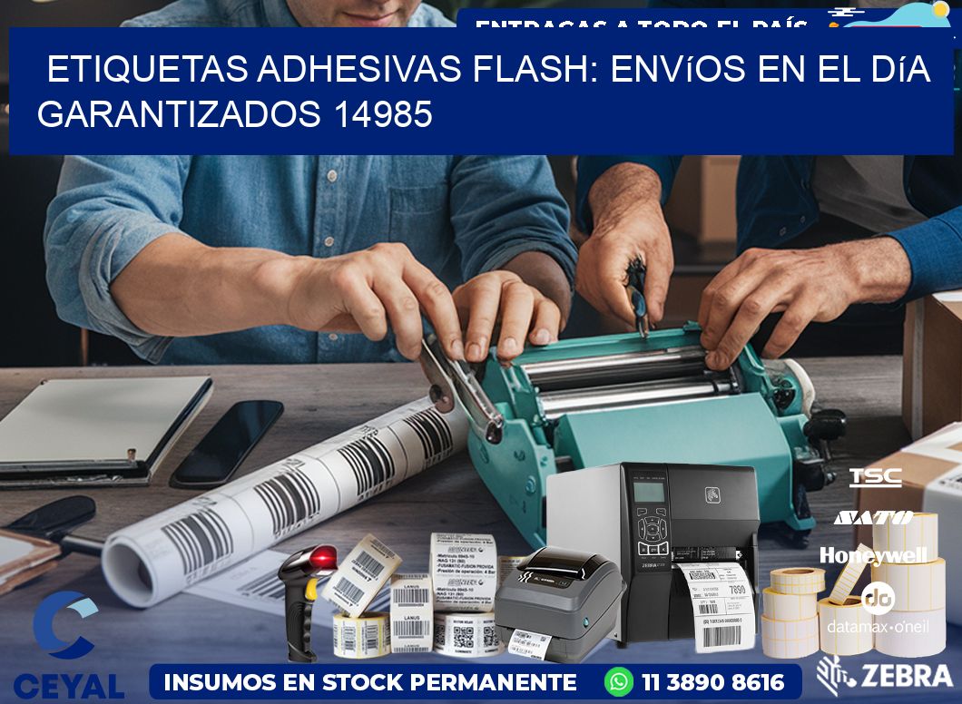 Etiquetas adhesivas Flash: Envíos en el Día Garantizados 14985