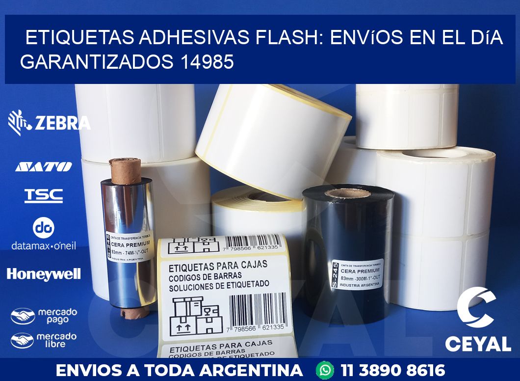 Etiquetas adhesivas Flash: Envíos en el Día Garantizados 14985