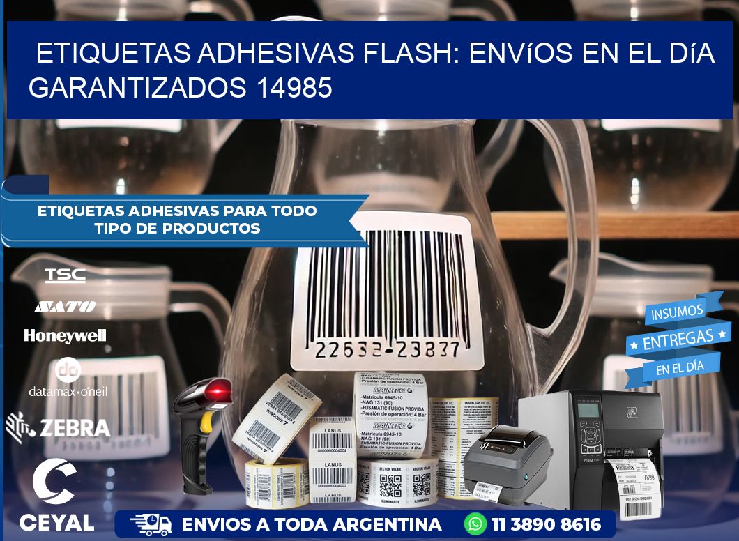 Etiquetas adhesivas Flash: Envíos en el Día Garantizados 14985