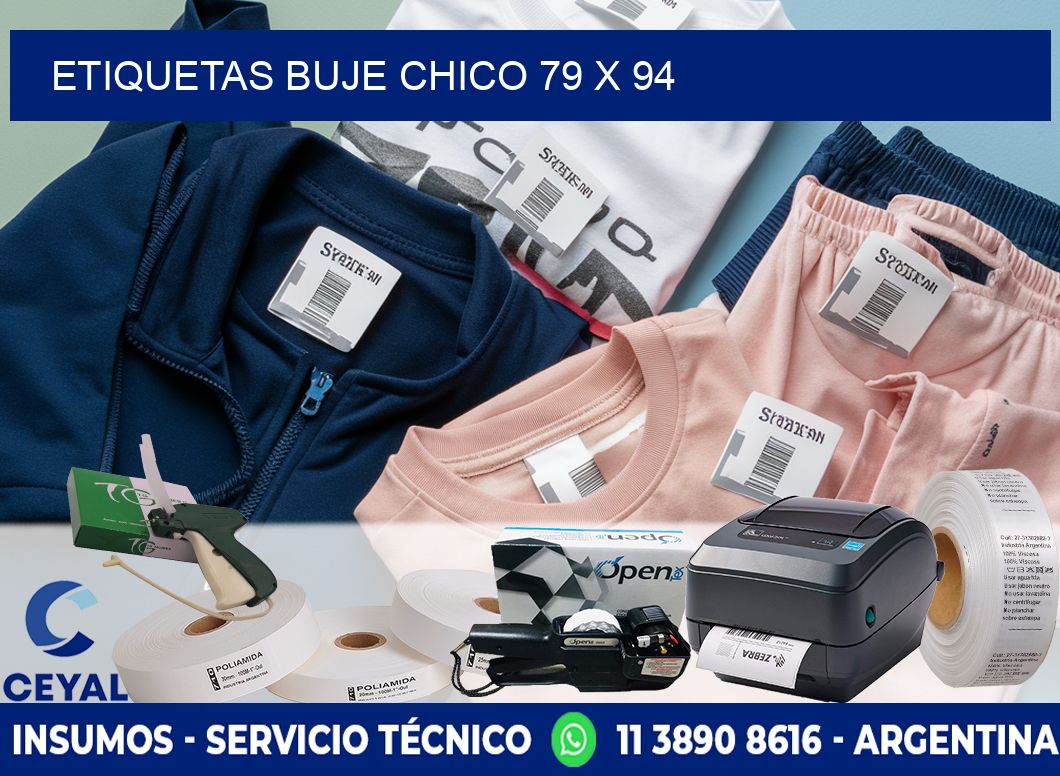 Etiquetas buje chico 79 x 94
