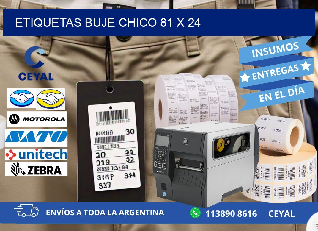 Etiquetas buje chico 81 x 24