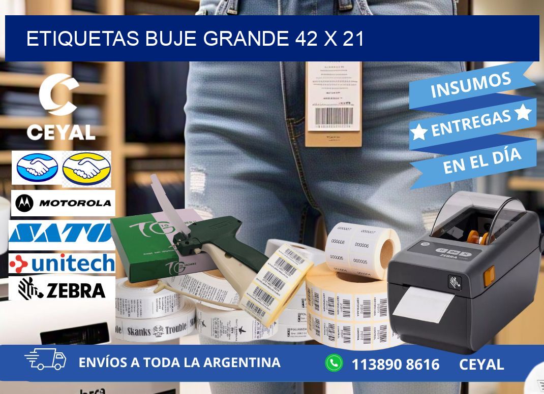 Etiquetas buje grande 42 x 21