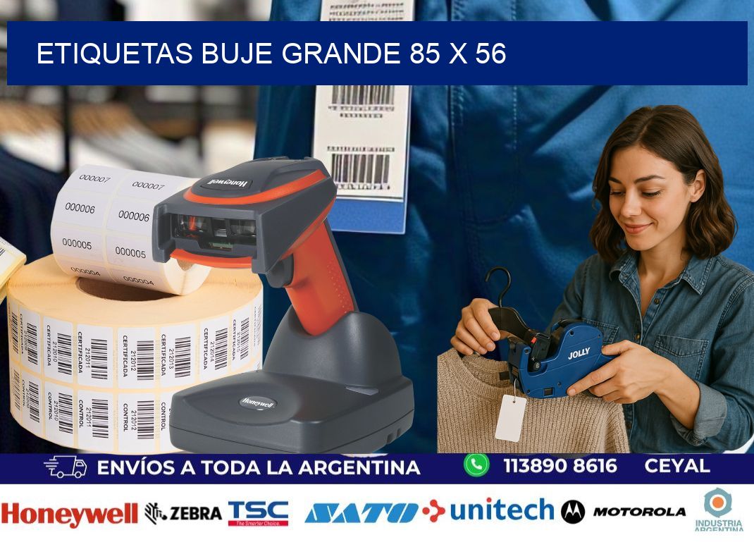 Etiquetas buje grande 85 x 56