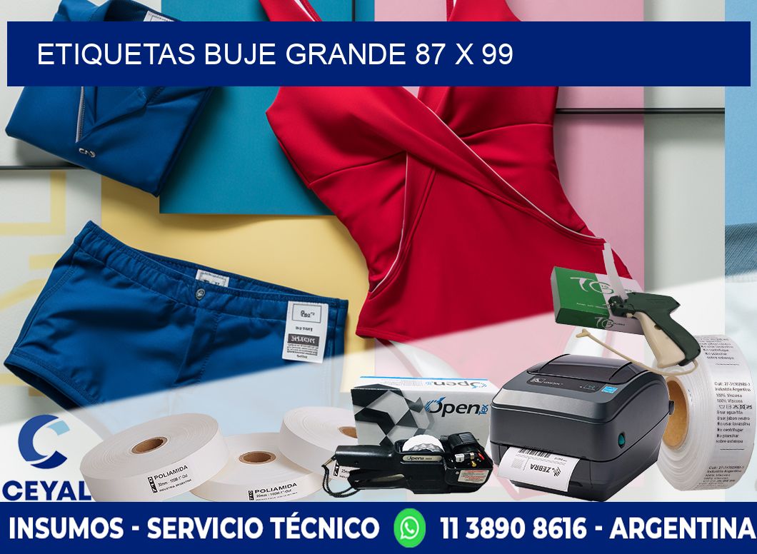 Etiquetas buje grande 87 x 99