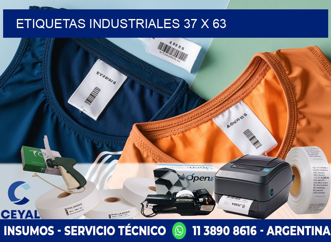 Etiquetas industriales 37 x 63