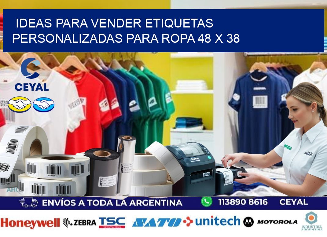 Ideas para Vender Etiquetas Personalizadas para Ropa 48 x 38