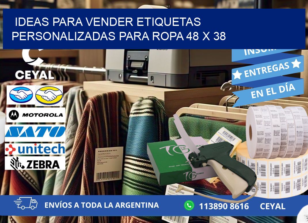 Ideas para Vender Etiquetas Personalizadas para Ropa 48 x 38