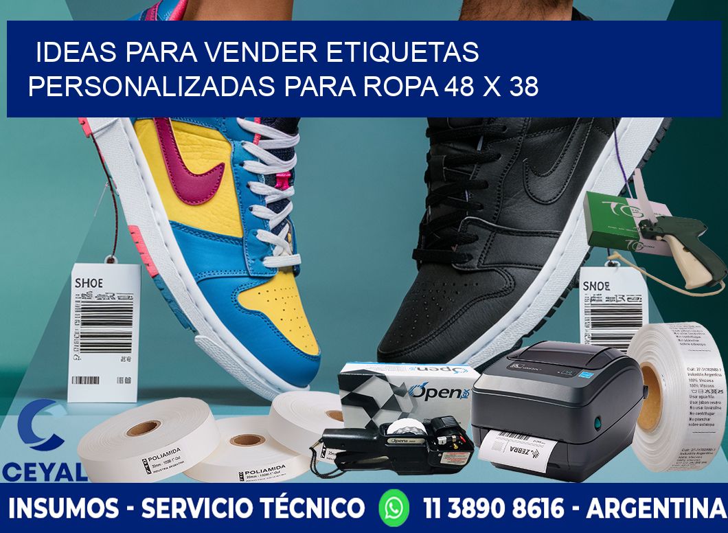 Ideas para Vender Etiquetas Personalizadas para Ropa 48 x 38