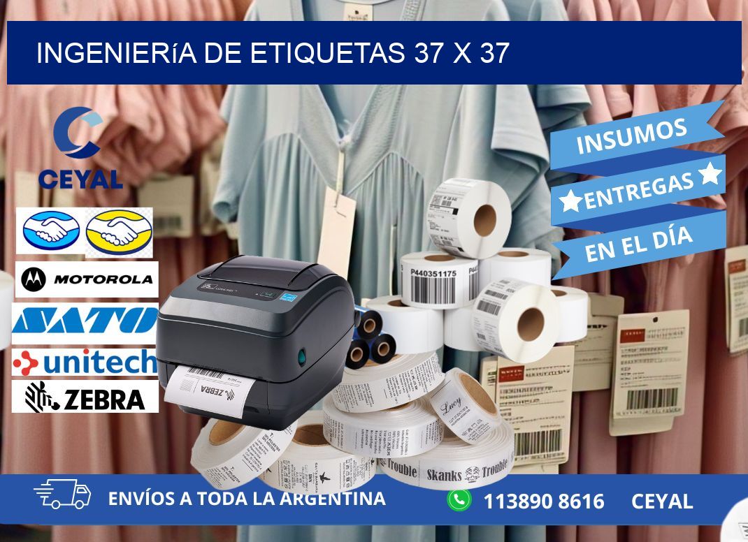 Ingeniería de etiquetas 37 x 37