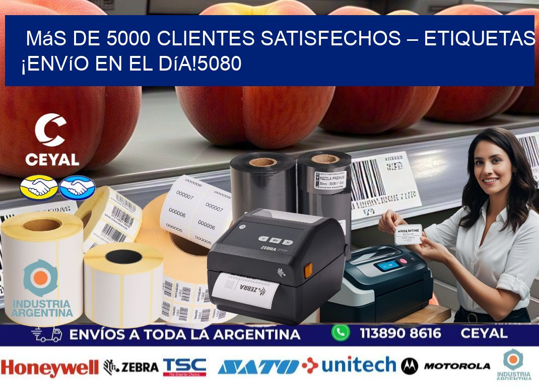 Más de 5000 Clientes Satisfechos – etiquetas ¡Envío en el Día!5080