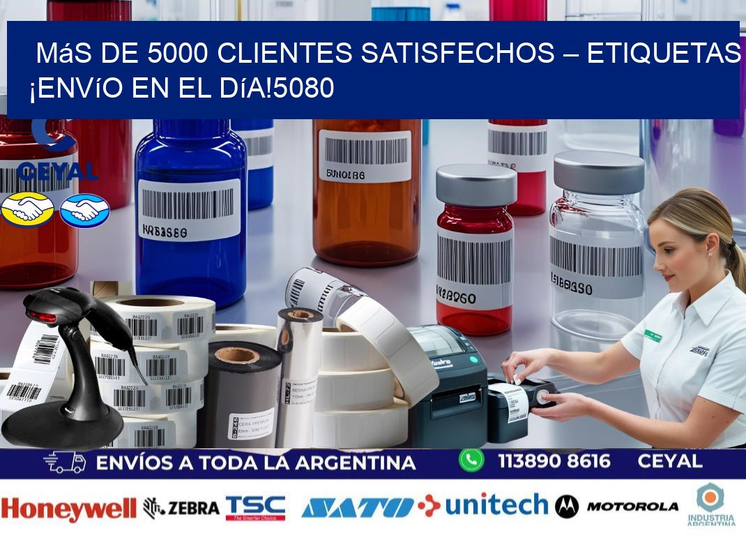 Más de 5000 Clientes Satisfechos – etiquetas ¡Envío en el Día!5080