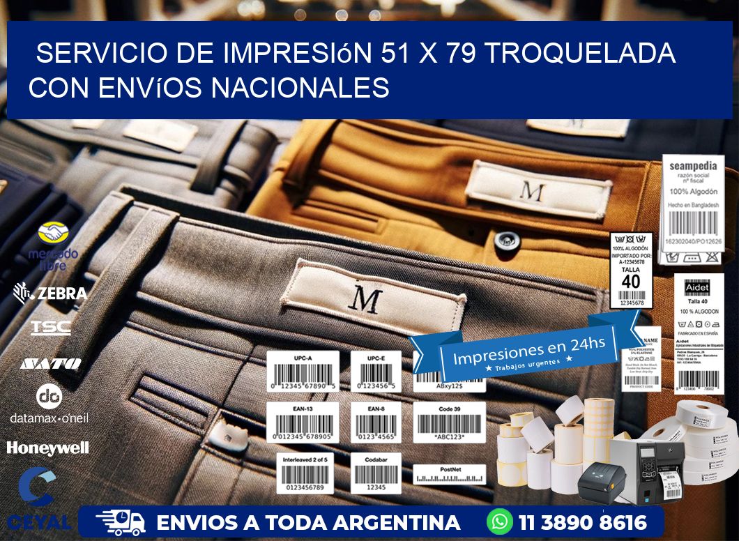 Servicio de impresión 51 x 79 troquelada con envíos nacionales