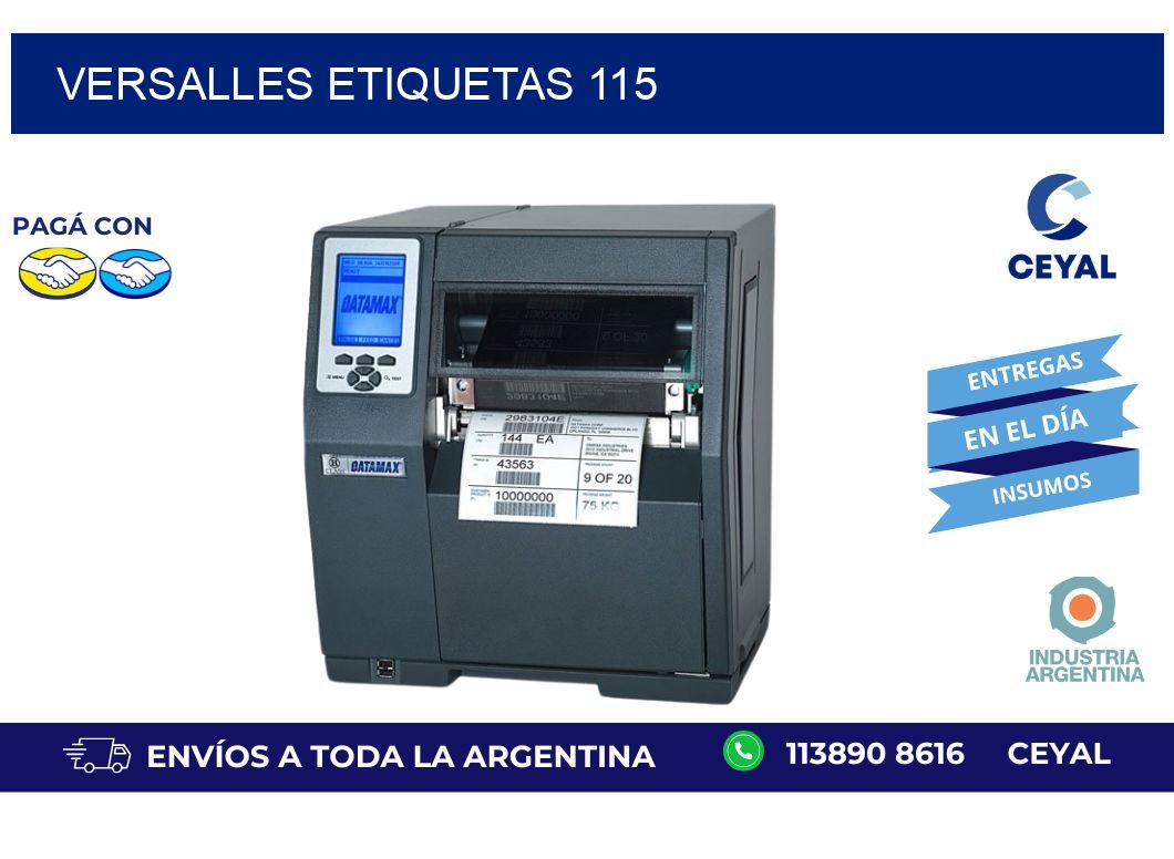 Versalles etiquetas 115
