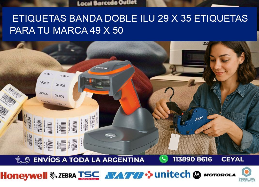 etiquetas banda doble ilu 29 x 35 etiquetas para tu marca 49 x 50