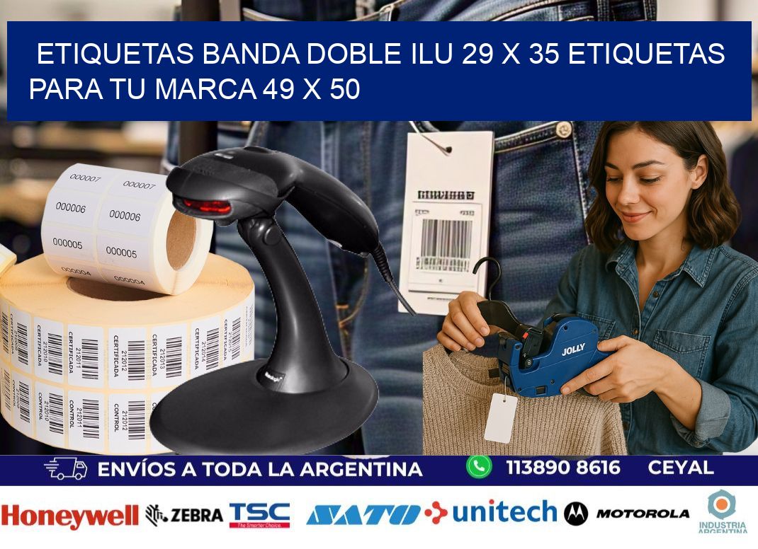 etiquetas banda doble ilu 29 x 35 etiquetas para tu marca 49 x 50