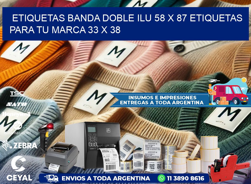 etiquetas banda doble ilu 58 x 87 etiquetas para tu marca 33 x 38