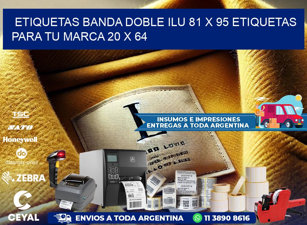 etiquetas banda doble ilu 81 x 95 etiquetas para tu marca 20 x 64