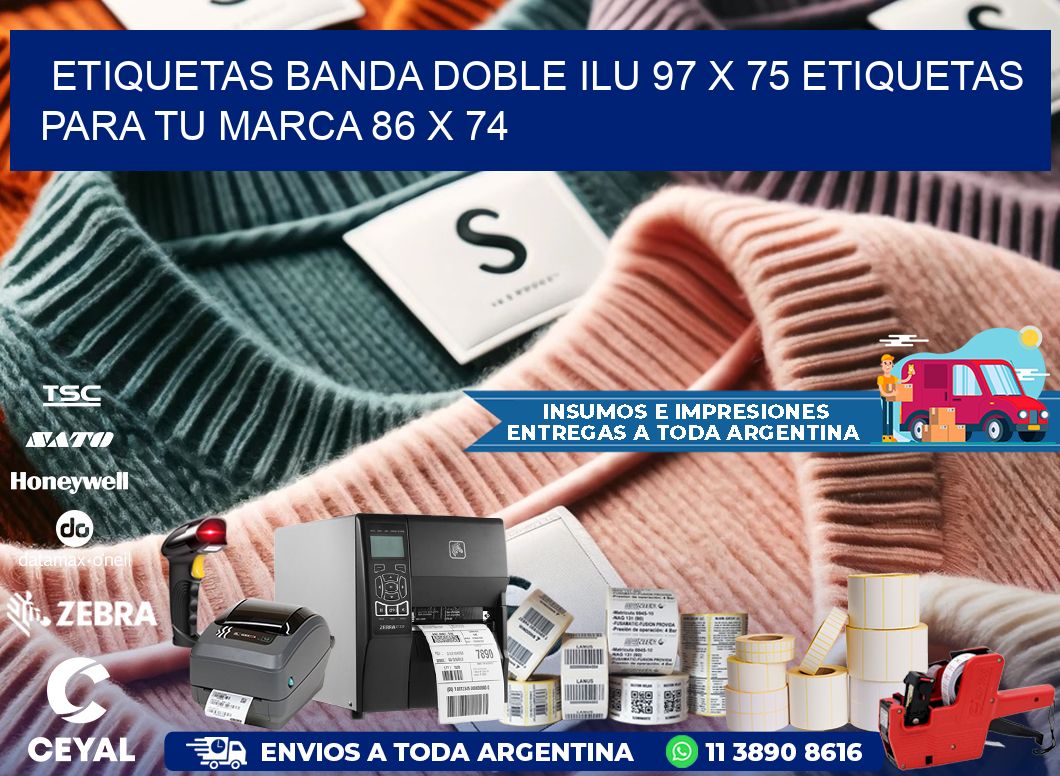 etiquetas banda doble ilu 97 x 75 etiquetas para tu marca 86 x 74