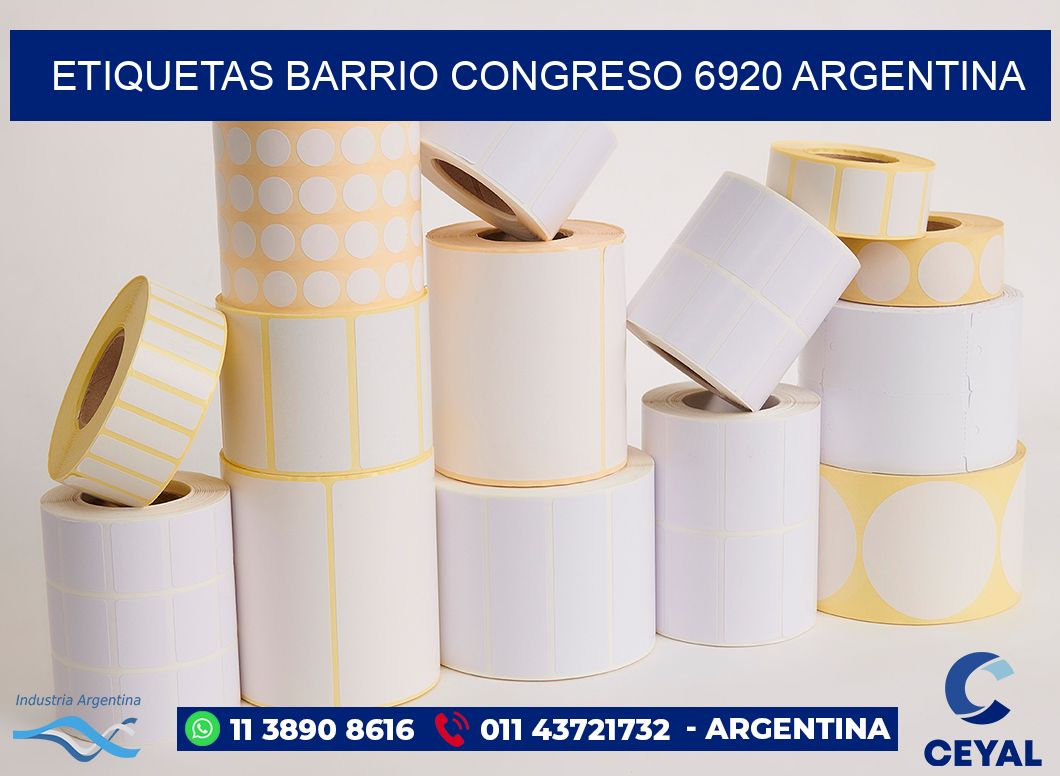 etiquetas barrio congreso 6920 argentina