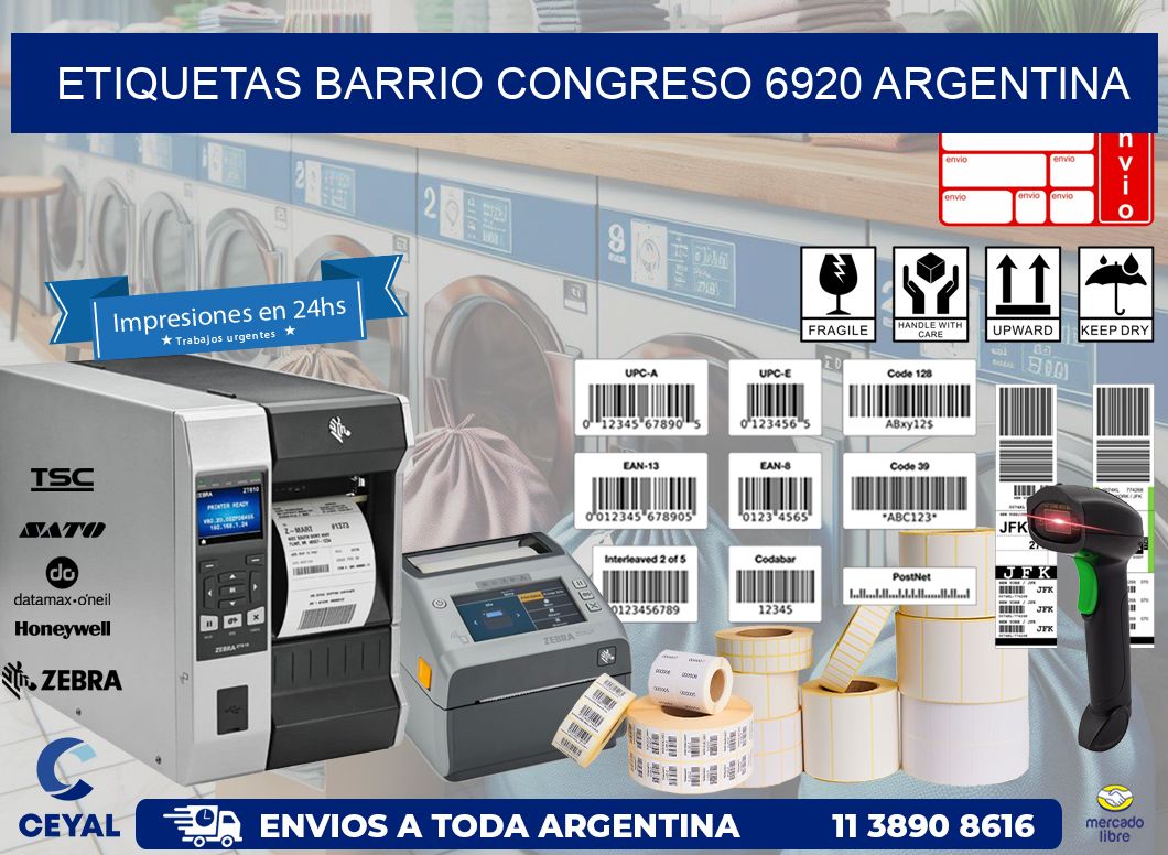 etiquetas barrio congreso 6920 argentina