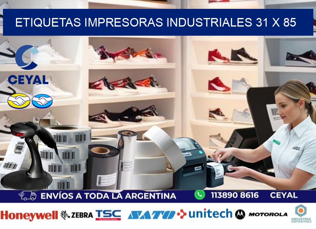 etiquetas impresoras industriales 31 x 85