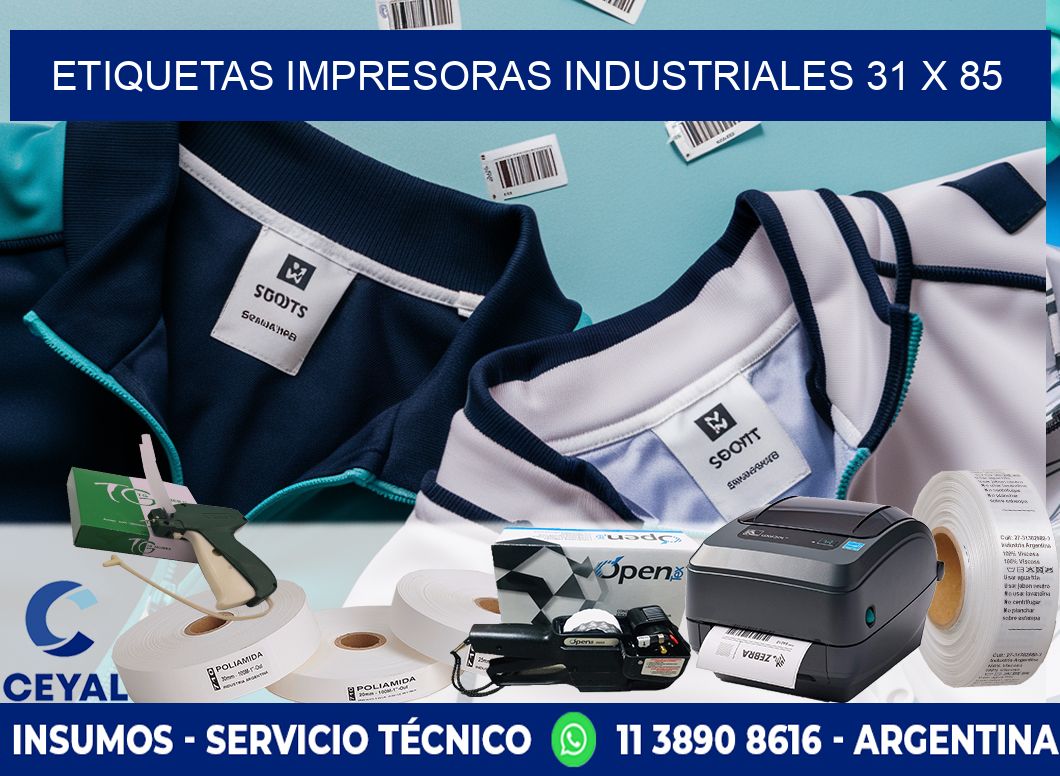 etiquetas impresoras industriales 31 x 85