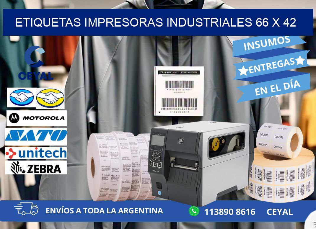 etiquetas impresoras industriales 66 x 42