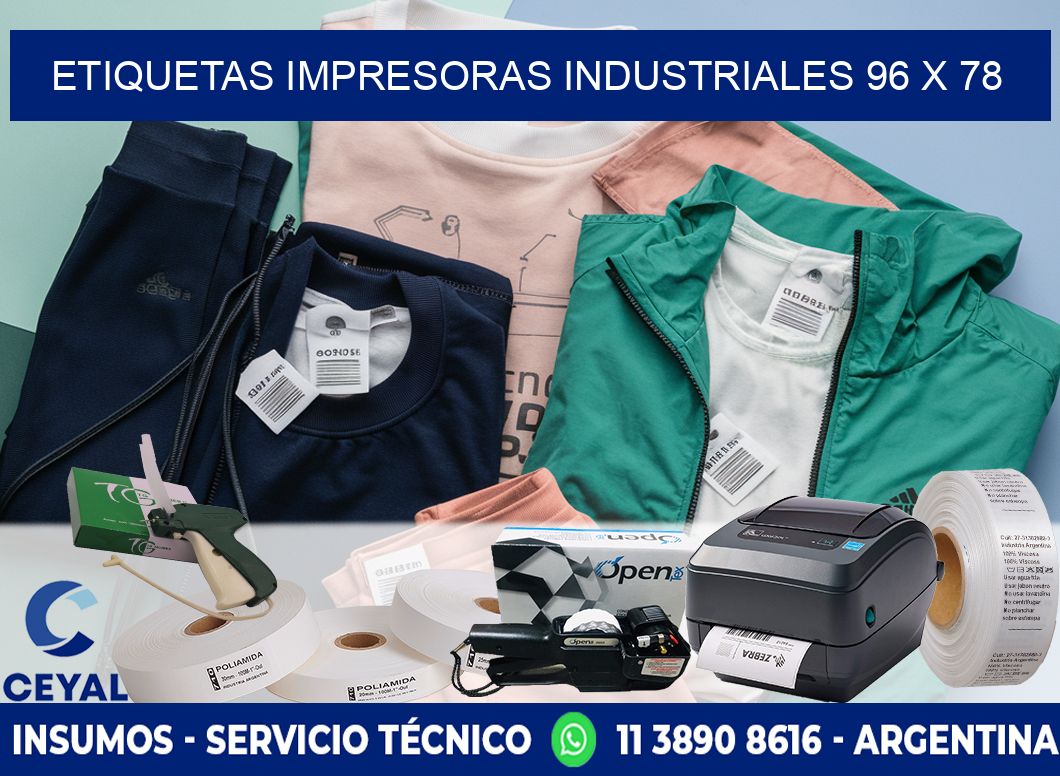 etiquetas impresoras industriales 96 x 78