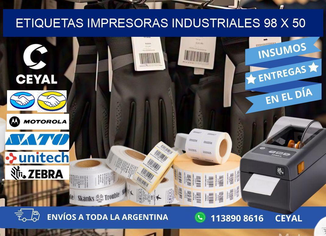 etiquetas impresoras industriales 98 x 50