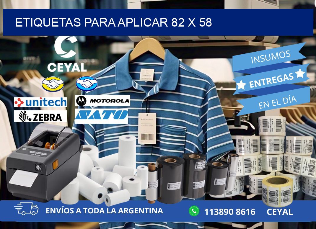 etiquetas para aplicar 82 x 58