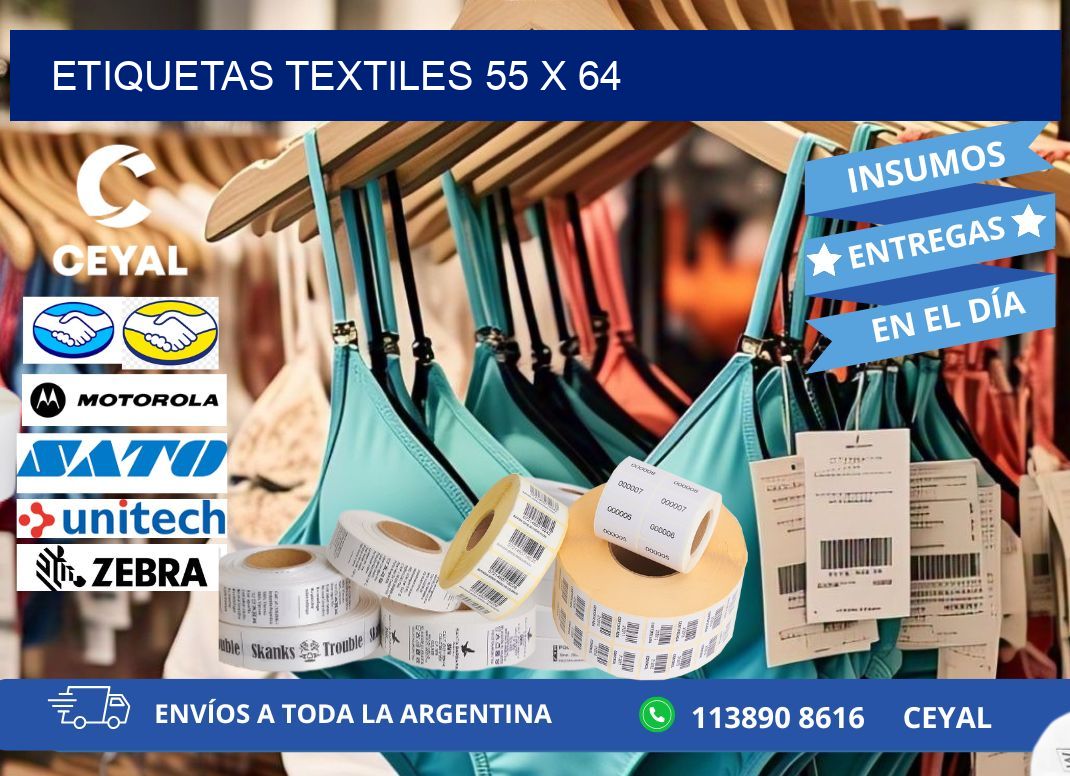 etiquetas textiles 55 x 64