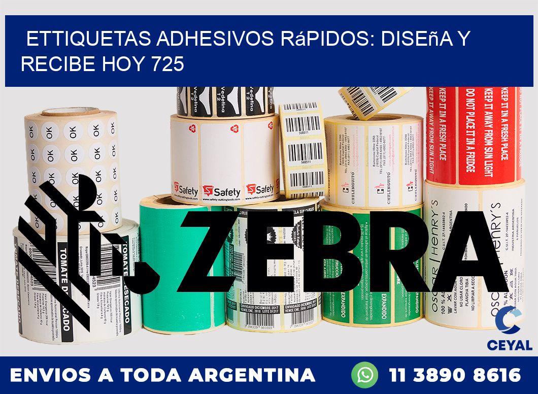 ettiquetas Adhesivos Rápidos: Diseña y Recibe Hoy 725