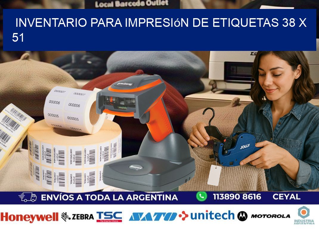 inventario para impresión de etiquetas 38 x 51