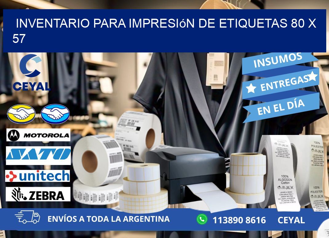 inventario para impresión de etiquetas 80 x 57