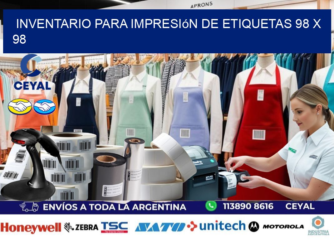 inventario para impresión de etiquetas 98 x 98
