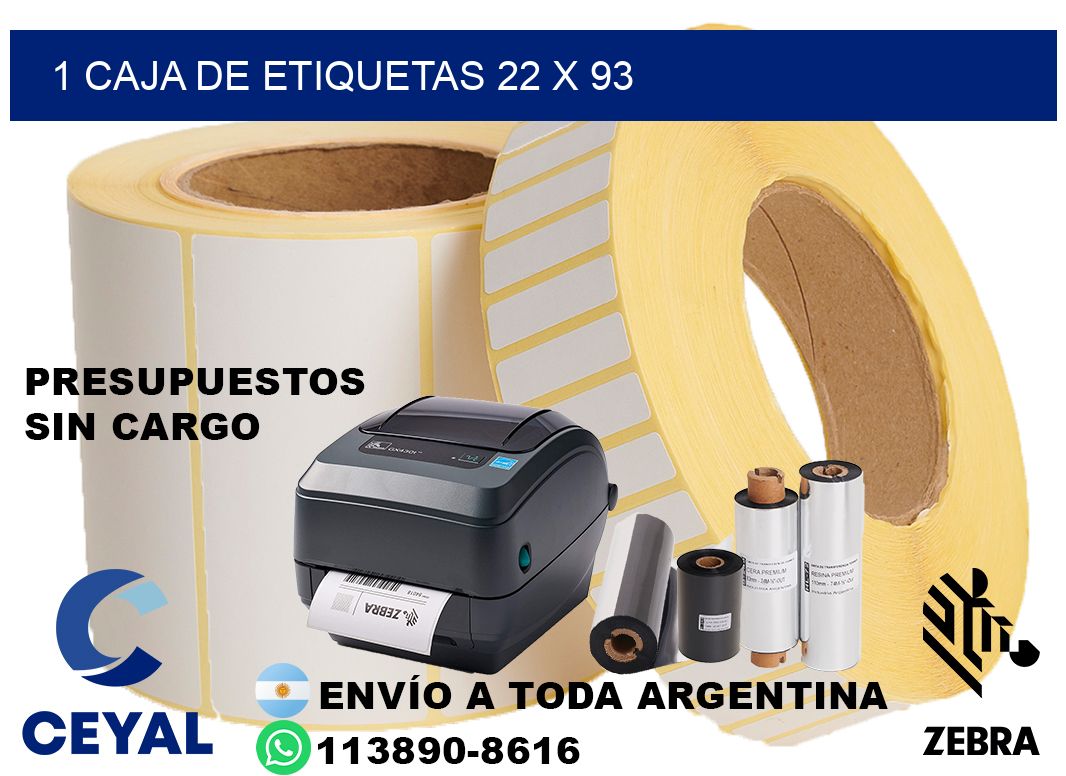 1 caja de etiquetas 22 x 93