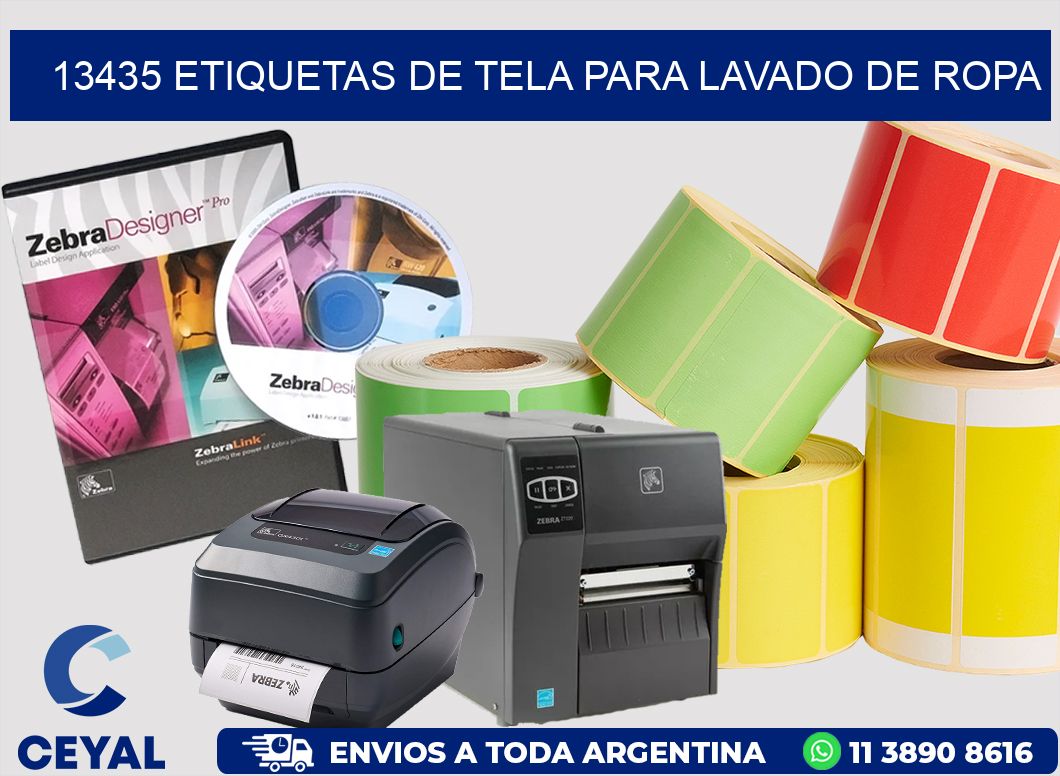 13435 Etiquetas de tela para lavado de ropa