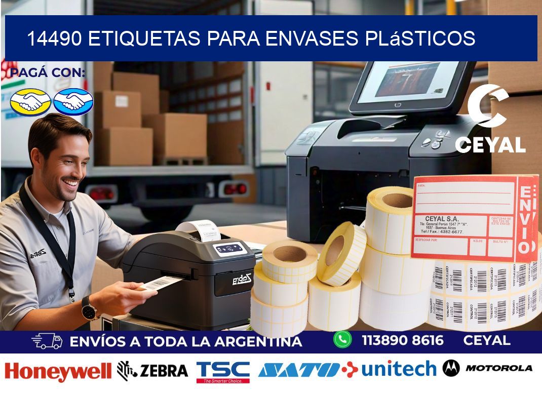 14490 Etiquetas para envases plásticos