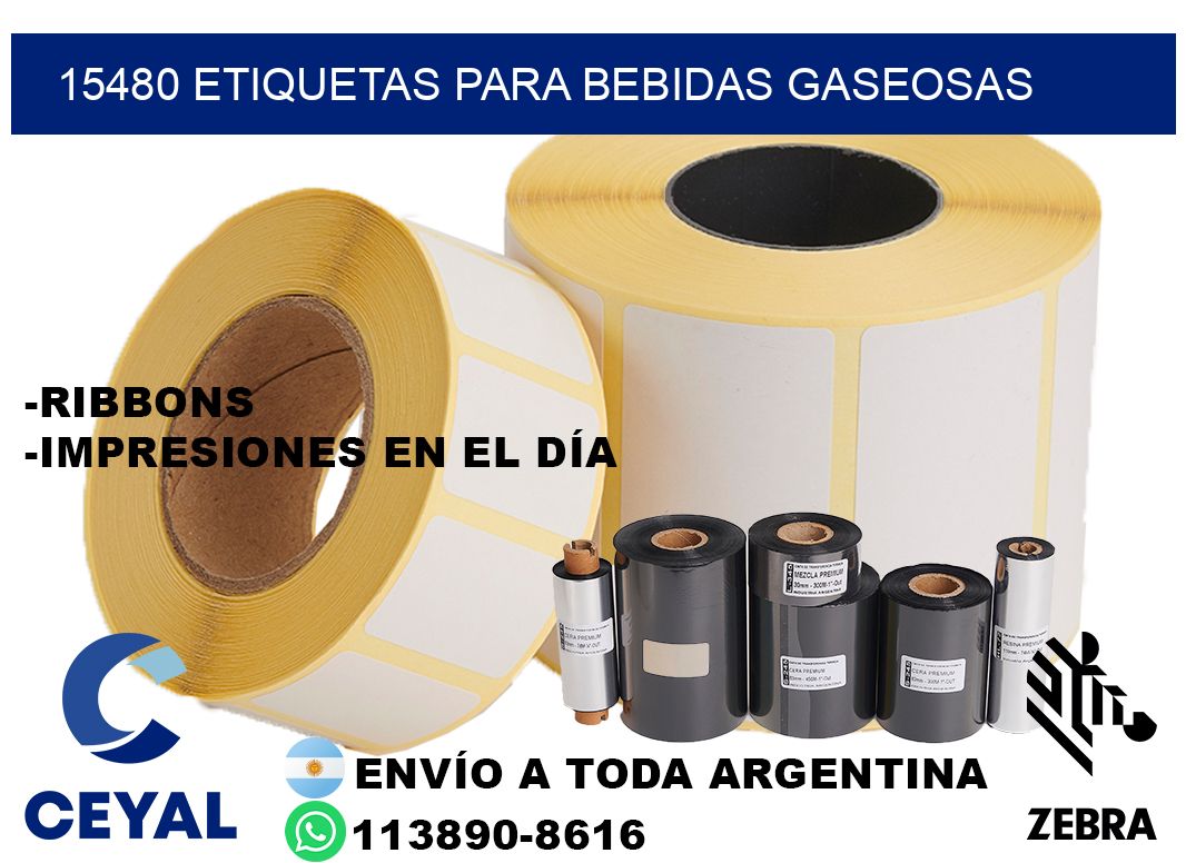 15480 Etiquetas para bebidas gaseosas