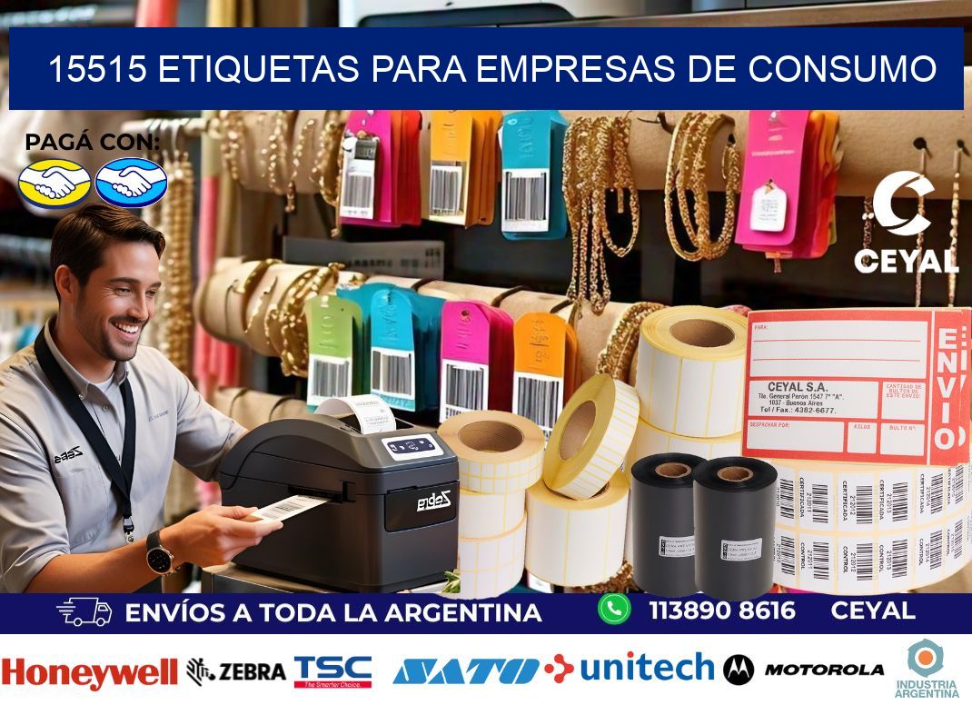 15515 Etiquetas para empresas de consumo