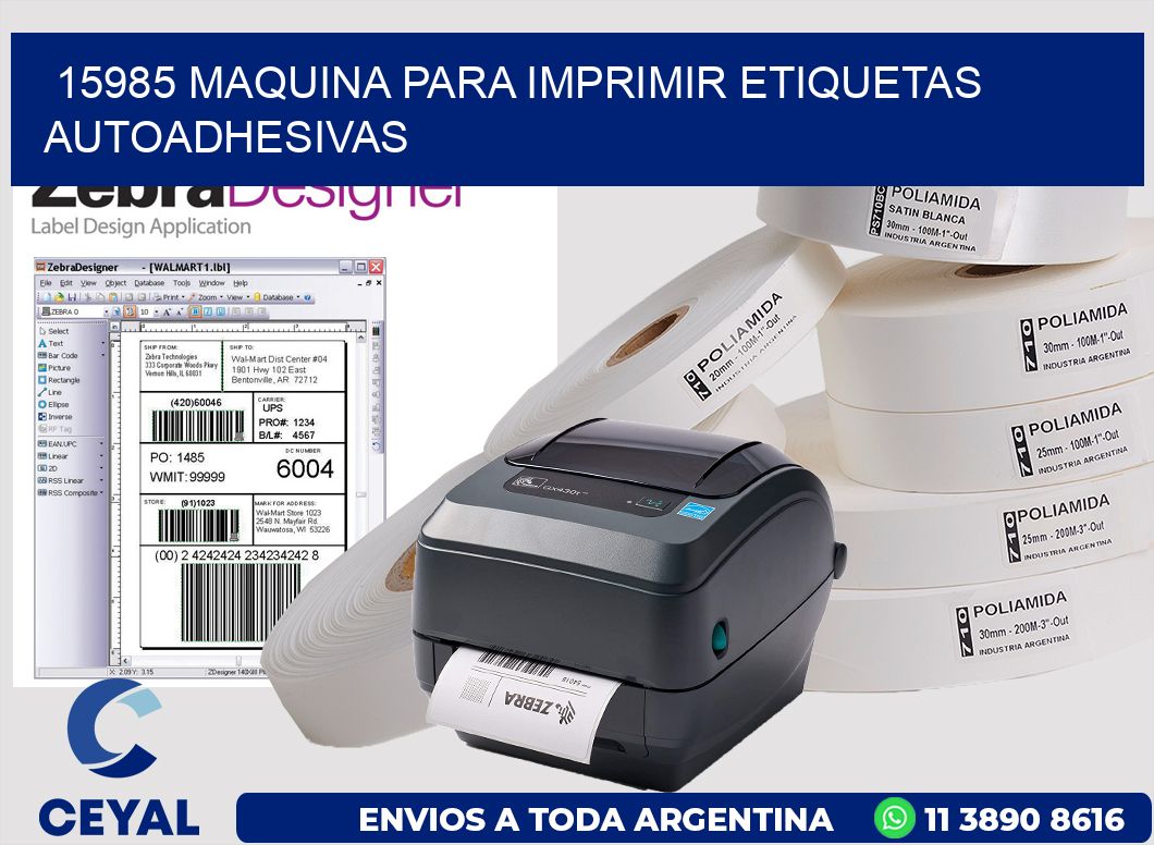 15985 maquina para imprimir etiquetas autoadhesivas