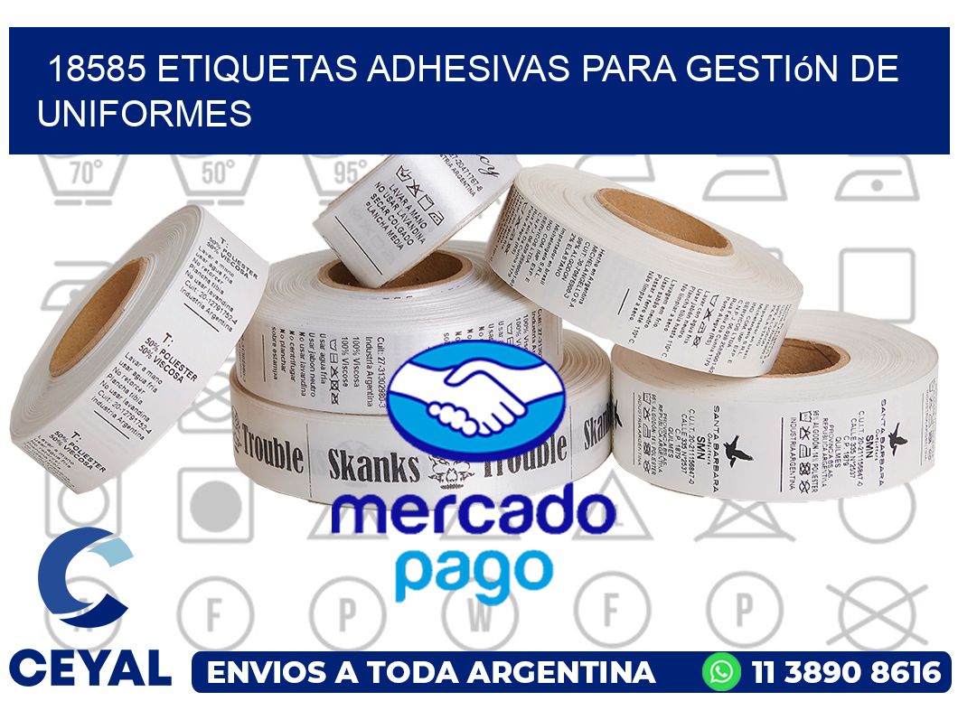18585 Etiquetas adhesivas para gestión de uniformes