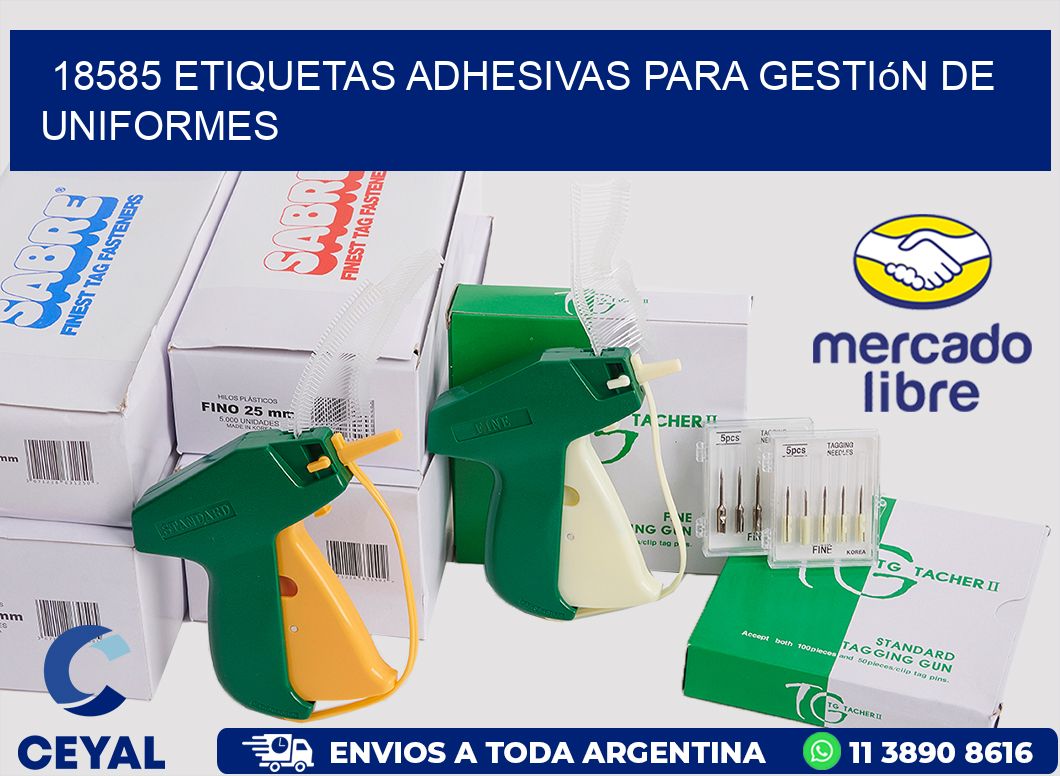 18585 Etiquetas adhesivas para gestión de uniformes