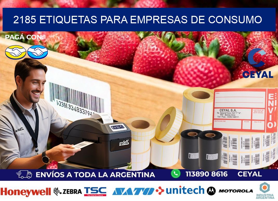 2185 Etiquetas para empresas de consumo